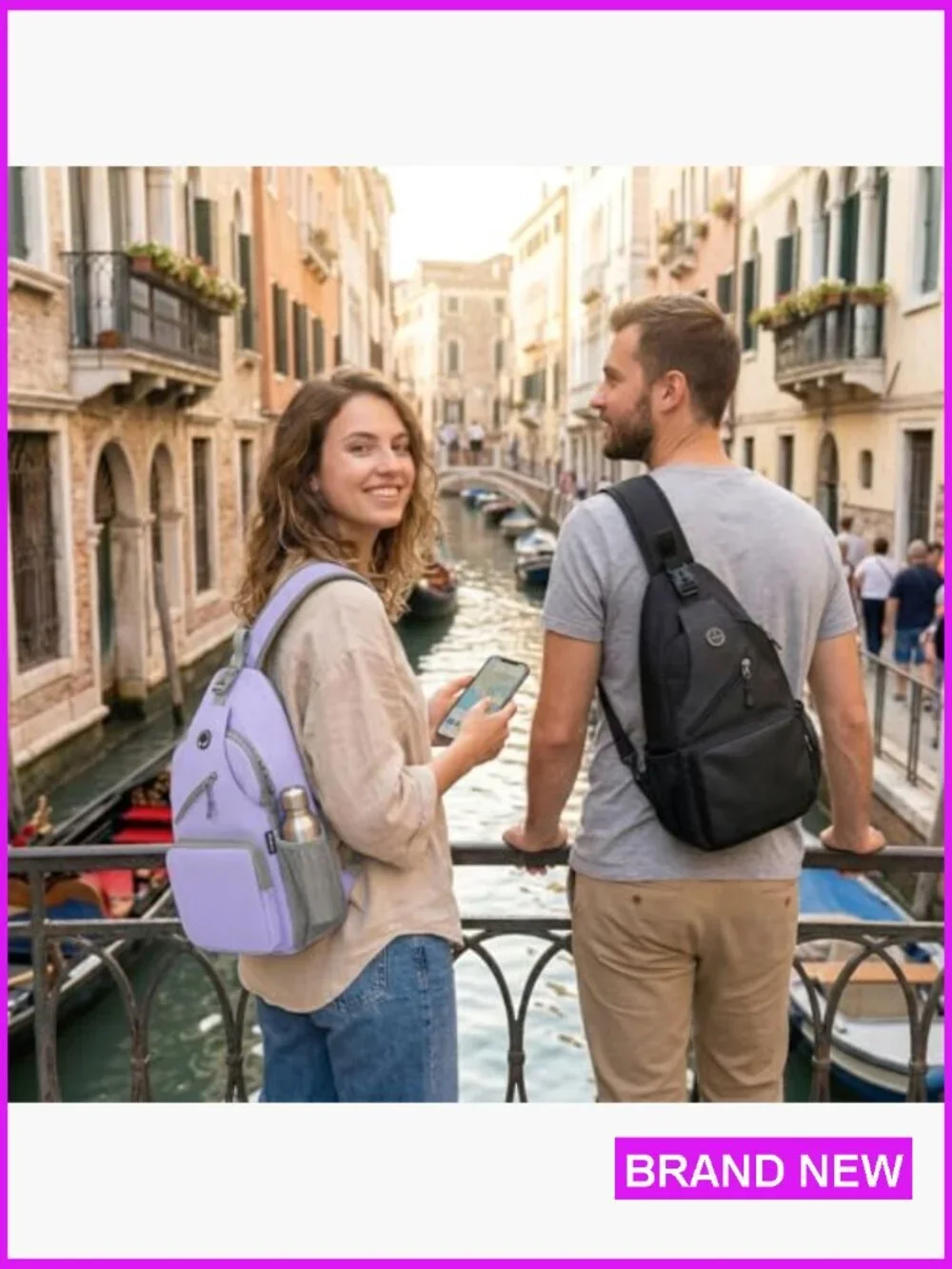 Sling Bag Crossbody Backpack Mens Shoulder Bag Casual Daypack Hiking Travel